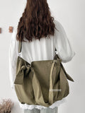 KYLETHOMASW  -  Japanese Style Tote Bag for Women Commuting Large Capacity Hand-held Single Shoulder Cloth Travel Crossbody Class Computer Bags
