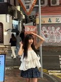 KYLETHOMASW  -  2025 Double Layered Ruffled Flower Bud Strapless Vest Women Summer New Sweet Temperament Versatile Sleeveless Top
