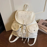 KYLETHOMASW  -  Korean Casual Women Students Backpack Sweet Y2k Aesthetic Fashion Star Backpacks Chic Fashion Kawaii All Match Schoolbags