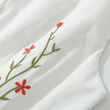 KYLETHOMASW  -  Sexy White Embroidery Floral Low Waist Mini Tank Dress Women Open Buttons Neck Bodycon Sleeveless Ruched Hem Swing Party Robe