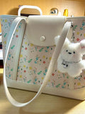 KYLETHOMASW  -  Fashionable Floral White Tota Bag Handbag Women Korean Style Casual Shoulder Bags Ladies Sweet Cute Underarm Bag Y2k