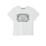 KYLETHOMASW  -  Letter Print O-neck Slim Fit T-shirts Summer New White Top for Women Y2k Grunge Short Sleeve All-match Tee Shirt