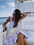 KYLETHOMASW  -  Floral Tiered Tie-Strap Mini Dress for women cute summer dresses new feminine babydoll dress sexy party dress