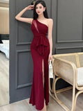 KIylethomasw Women Sexy Backless Slim Split Long Dress Summer Fashion Elegant Sleeveless Off Shoulder Elegant Club Party Mesh Dresses