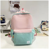 KYLETHOMASW  -  Schoolbag Female Gradient High Value Korean Trend Bags School Students Large Capacity Simple Lightweight Backpacks