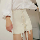 Kylethomasw Summer Gothic Y2K Vintage Mini Skirt Women Punk Patchwork High Waist Bodycon Short Skirts Casual Sexy Party White Skirts
