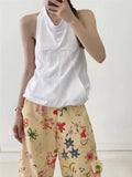 Kylethomasw White Halter Sleeveless T-shirts Women Backless Tank Crop Top Korean Style Summer Fashion Summer High Streetwear Clothes