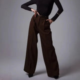 KYLETHOMASW  -  Minimally Sophisticated Suit with Wide Leg Pants for Women Spring New High Waisted Drape