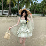 KYLETHOMASW  -  Sexy Sheer Cover-up and Mini Skirt Two-piece Set Women Sweet Elegant Slim Fit Summer Beach Vacation Outfit