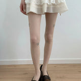 KYLETHOMASW  -  Cherry Rhinestone Sweet Cute Girls Pantyhose Kawaii Japanese Style Matching Socks Lolita JK Dresses Daily Dating Shopping Socks