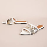 KYLETHOMASW  -  Hot-selling Flat-bottomed Women's Slippers Pointed Open-toe Printing Fringed Women's Sandals Casual Daily Outdoor Women's Shoes