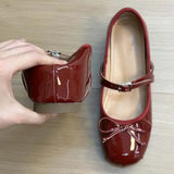 KYLETHOMASW  -  Spring/Summer New Women's Mary Jane Shoes Fashion Bow Shoes Casual Low Heel Dresses Street Style Shoes