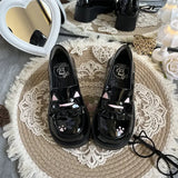 KYLETHOMASW  -  [Spot] Sweet Puff Original Cat Academy Glossy Popular Soft Sole Student Shoes Lolita Women's Shoes