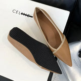KYLETHOMASW  -  Luxury Designer Elegant Pointed Toe Women Pumps 2024 Autumn Comfort Soft Leather Wedge Shoes Women Shoes Office Flats Loafers