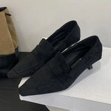 KYLETHOMASW  -  Street Style Pointed Toe Women Pumps Fashion Thin Low Heels Shoes Elegant Party Prom Dress Zapatos De Mujer