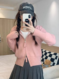 Kylethomasw Double Zipper Cropped Knitwear Basic Zip Up Hooded Knitted Cardigan Slim Long Sleeve Sweaters for Women Winter Clothes