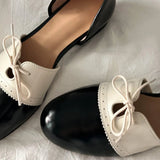 KYLETHOMASW  -  Women Shoes Flat Shoes Elegant Concise Round Toe Thick Heel Casual Shoes Round Toe Soft Bottom Sandals Fashion Comfortable