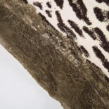 KYLETHOMASW  -  European and American sexy leopard print trend slim fit base T-shirt with personalized lace side panel design, slimming top