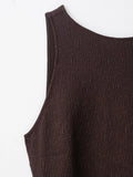 KYLETHOMASW  -  Sexy Solid O-Neck Sleeveless Backless Hollow Out Tassel Maxi Dress Women Summer Bodycon Zipper Long Dress Club Beach
