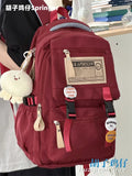 KYLETHOMASW  -  Schoolbag Female College Students Retro Simple Computer Backpack Junior High School Student Large-capacity Travel Backpack Male