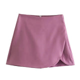 KYLETHOMASW  -  Black Mini Skirt Skort Women High Waist Skirts Brown Sexy Cute Summer Shorts For Woman Kawaii Wrap Skirt With Shorts Pink