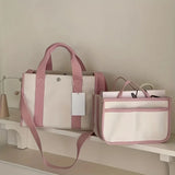 KYLETHOMASW  -  Korean Instagram Mommy Bag New Canvas One Shoulder Diagonal Straddle Bag Large Capacity Multi functional Mom and Baby Bag