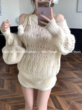 KYLETHOMASW  -  Korean Fashion Knitted Sweater Women Sexy Elegant Vintage Clothing Thin Pullover Sweet Japanese Autumn Winter Chic Outfits