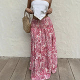 KYLETHOMASW  -  Summer New Floral Midi Dress for Women Elegant V Neck Pullover A Line Dress Slim Waist Casual Fashion Outfit High Quality