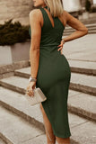 Kylethomasw Women One Shoulder Ruched Bodycon Cutout Slit Wrap Party Cocktail Dress Popular Oblique Shoulder Party Evening Wedding Dress Y2k