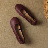 KYLETHOMASW  -  Genuine leather women ballet flats slip on casual flat pumps
