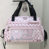 KYLETHOMASW  -  Star Dot Sac Femme Lace Bandage Bows Ita Bags for Woman Shoulder Bag Large Capacity Bolsas JK Tote Bolsa Kawaii Cute Bolso