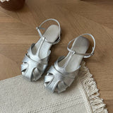 KYLETHOMASW  -  Retro Style Summer Hollow Out Women Flats Sandals Fashion Party Dress Gladiator Shoes Zapatos De Mujer