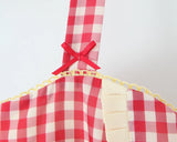 KYLETHOMASW  -  Sexy Red Plaid Print Halter Dress Women Slim Low Waist Spliced Khaki Wood ears Lining Swing Ball Gown Short Dresses Summer Robe
