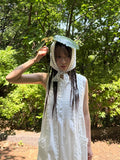 KYLETHOMASW  -  Women's Korean Dongdaemun design back lace dress + ruffled patchwork shorts two-piece set