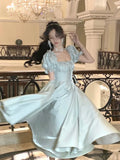 Kylethomasw -  French Elegant Princess Evening Party Dress Women Vintage Romantic Prom Vestidos Korean A-line Graduation Dresses Summer New