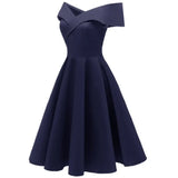 KYLETHOMASW  -  New Vintage Women Summer Dresses Off Shoulder V-Neck Retro 50s 60s Elegant Dress Sexy Rockabilly Party Dress Midi Vestidos