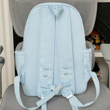 KYLETHOMASW  -  Women Students Sweet Patchwork Contrast Color Backpack Preppy Y2k Aesthetic Cute Schoolbags High-capacity Kawaii Chic Backpacks