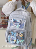 KYLETHOMASW  -  Japanese Style Kawaii Backpack Girls Transparent Ita Bag Women Large Capacity Backpack Fashion School Bag for College Student JK