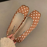 KYLETHOMASW  -  Brand Women Flats Fashion Round Toe Weave Pointed Toe Slip On Single Shoes Flat Heel Boat Shoes Soft Ballet Shoes