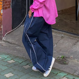 KYLETHOMASW  -  Y2K Vintage Women's Baggy Sweatpants Low Rise Loose Casual Pants Elastic Waist Streetwear Aesthetic Straight Leg Trousers Fall