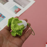 Kylethomasw Fashion Knitting Vegetable Keychain Cute Mushroom Keyrings For Car Keys Creative Knitted Broccoli Keychain For Bag Accessories