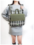 KYLETHOMASW  -  Women Y2k Aesthetic Kawaii Sweet Backpacks Contrast Color Plaid 16 Inch Laptop Bags Fashion Casual Preppy Schoolbags Japanese
