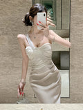 KYLETHOMASW  -  Gown Evening Women Sexy One Shoulder Skinny Maxi Dress Elegant Lady Formal Occasion Party Prom Birthday Vestido Robe Clothes New