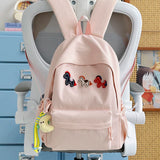 KYLETHOMASW  -  Kawaii Style Animal Embroidery Backpack Girls Multi Pocket Casual Outdoor Travel School Bag New Trend Book Back Packs