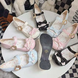 KYLETHOMASW  -  Fashionable Mary Jane Women's Shoes Elegant Temperament Soft Sole Cat Low Heeled Small Round Toe Lolita Shoes for Women Tacones