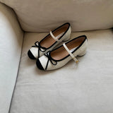 KYLETHOMASW  -  Chunky Low Heels Mary Janes Women Pink/Silver Patchwork High Heels Ballets Shoes Ladies Dance Bridesmade Wedding Ballerinas