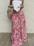 KYLETHOMASW  -  Summer New Floral Midi Dress for Women Elegant V Neck Pullover A Line Dress Slim Waist Casual Fashion Outfit High Quality