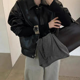 KYLETHOMASW  -  Jacket For Women Sense Of Luxury New Women's Style Early Spring Casual Short style Small Red leather Jacket Top