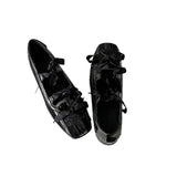 KYLETHOMASW  -  square head bow shallow mouth ballet shoes women's one-pedal flat Mary Jane single shoes