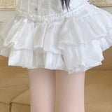 KYLETHOMASW  -  Lolita Kawaii Women Skirts Summer Sweet Saia Fashion A-line Ruffled Cute Jupe  Faldas Mujer De Moda Mini Y2k Aesthetic Skirt